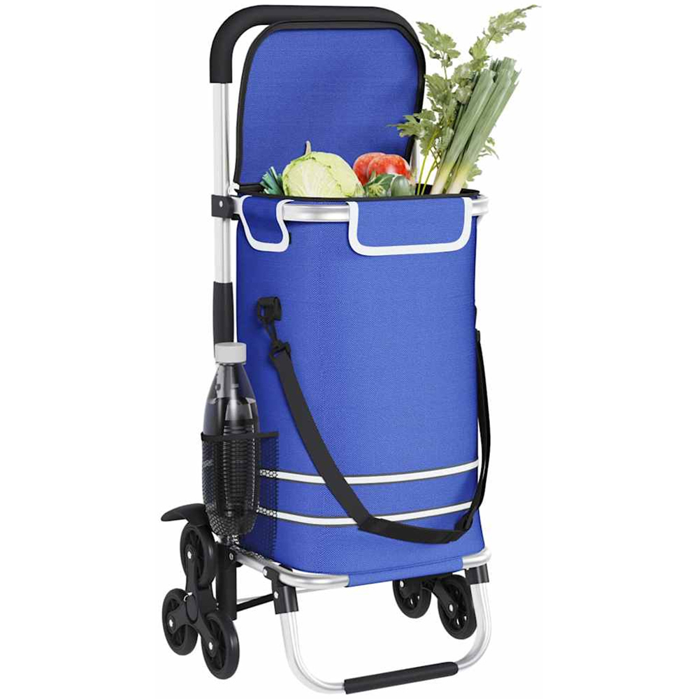 vidaXL Blue Shopping Trolley Image 3