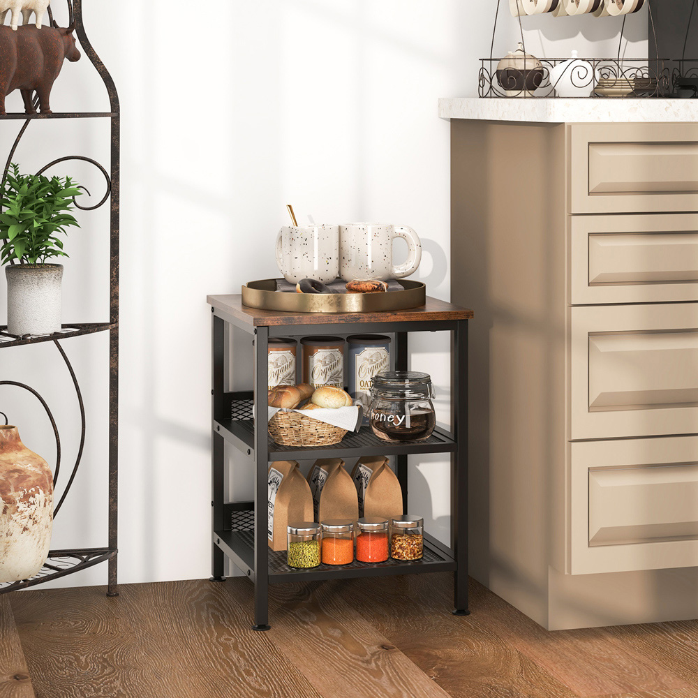 Costway 2 Shelf Coffee End Table with Adjustable Footpads Image 6