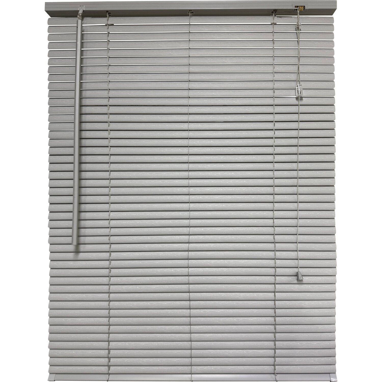 PVC Silver Wood Effect Blind - Silver / 150cm Image 2
