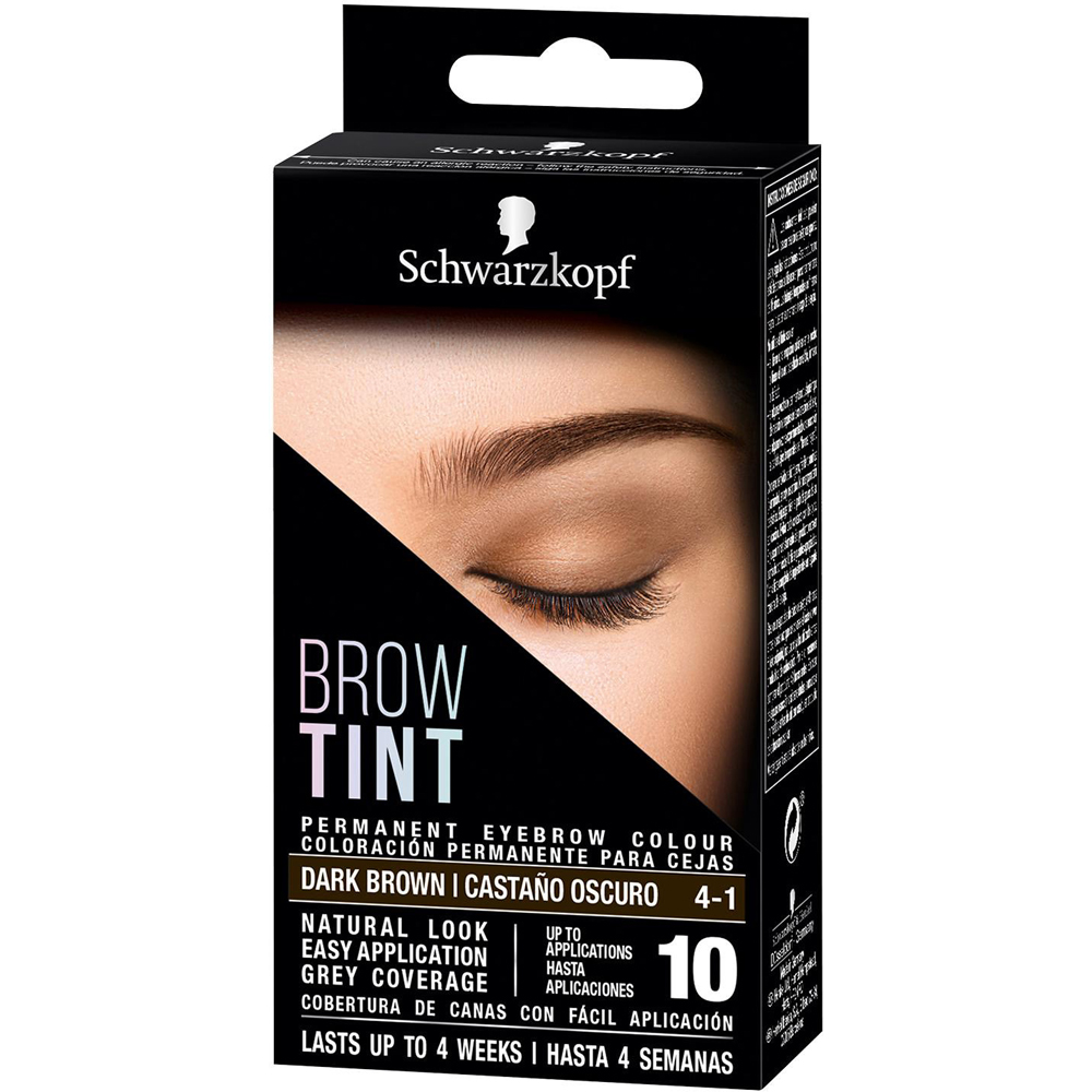 Schwarzkopf Brow Tint Professional Dark Brown Permanent Eyebrow Colour 3 Pack Image 2