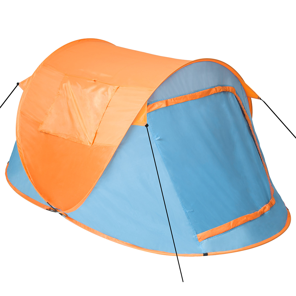 tectake 2 Person Blue and Orange Pop Up Tent Image 2