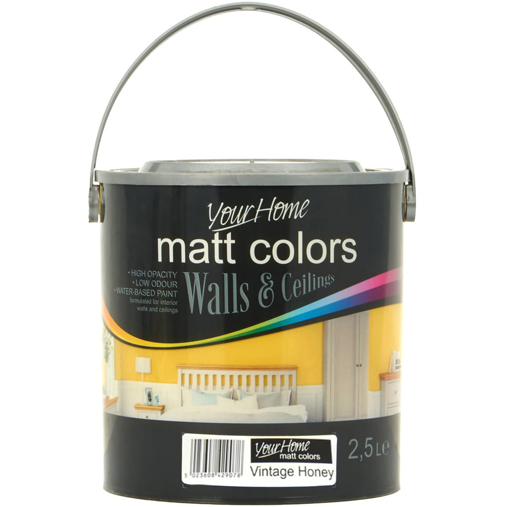 Your Home Walls & Ceilings Vintage Honey Matt Emulsion Paint 2.5L Image 2