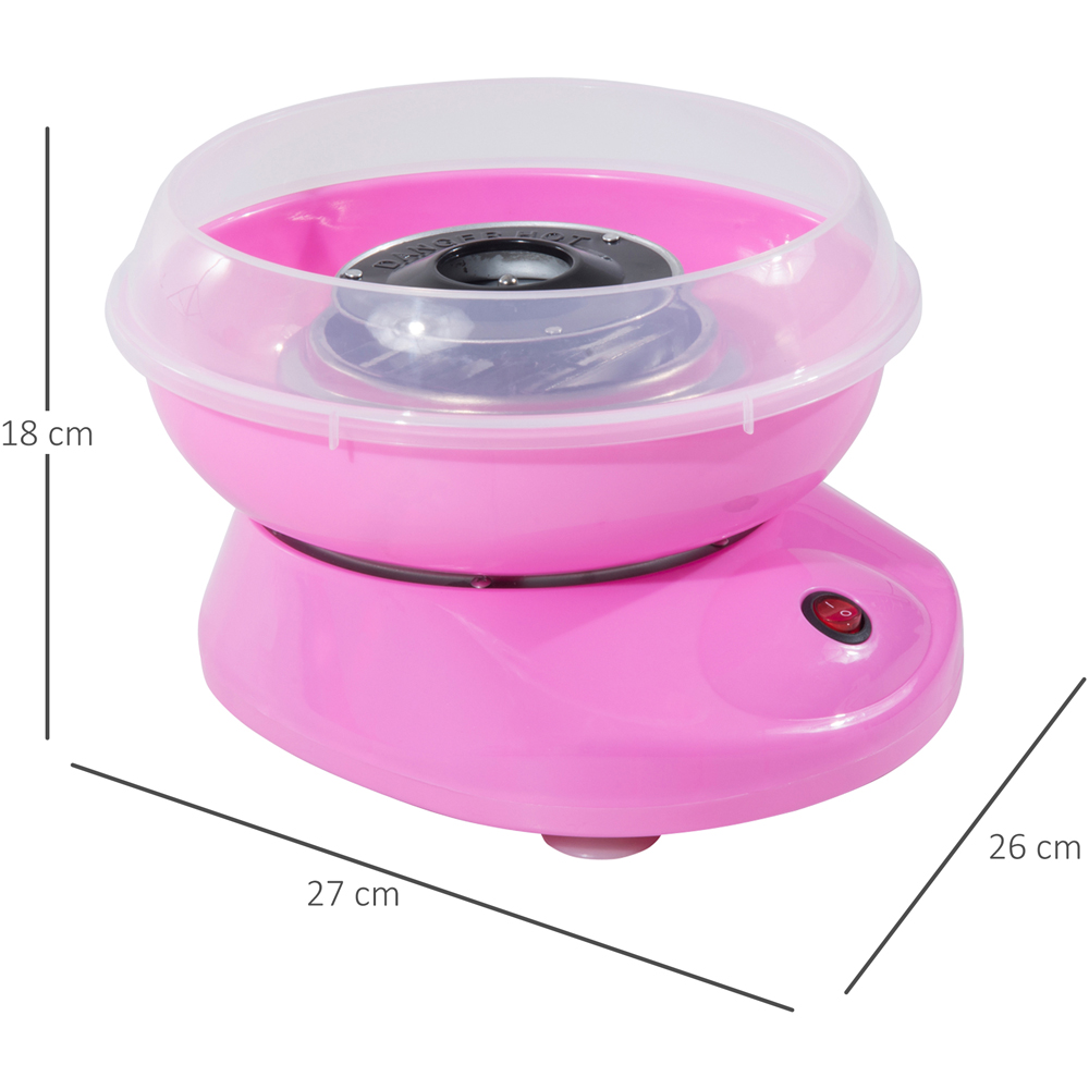 HOMCOM 800-017PK Pink Electric Cotton Candy Machine with Equipment 550W Image 9
