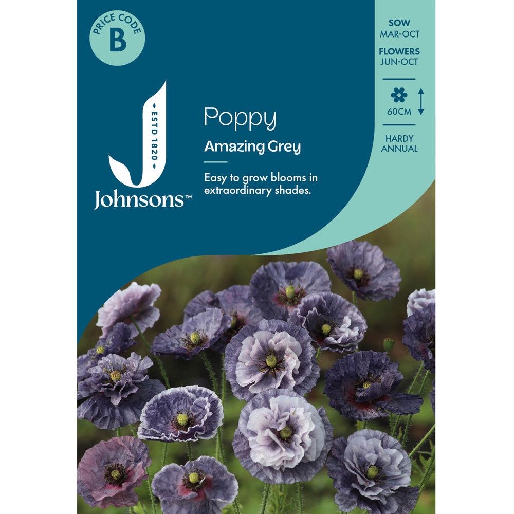 Pack of Poppy Amazing Grey Flower Seeds Image 1