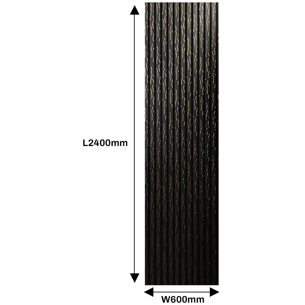 Britwall Beige and Gold Vein Linear Acoustic Slat Wall Panel 600 x 2400mm 2 Pack Image 6