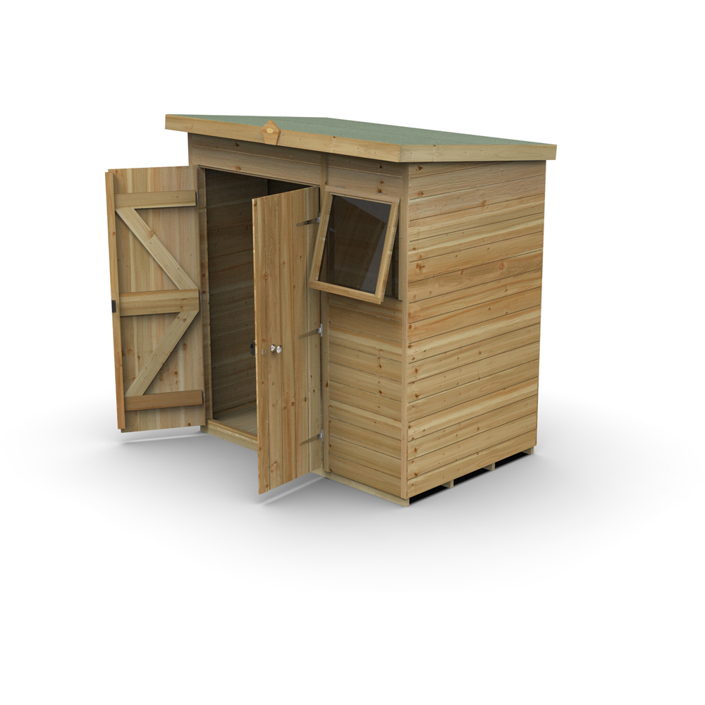 Forest Garden Timberdale 6 x 4ft Single Opening Pent Shed Image 3