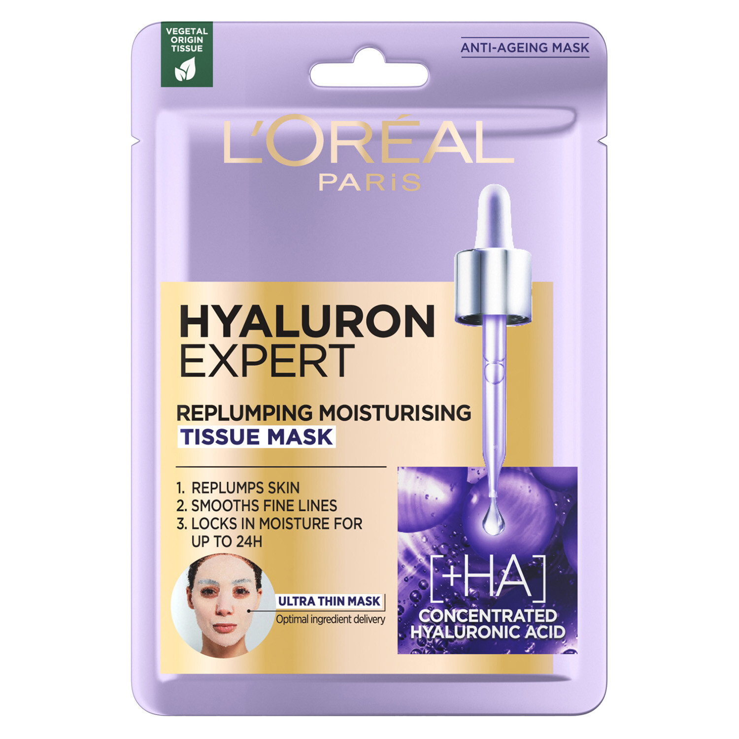 L'Oreal Hyaluron Tissue Mask - Purple Image
