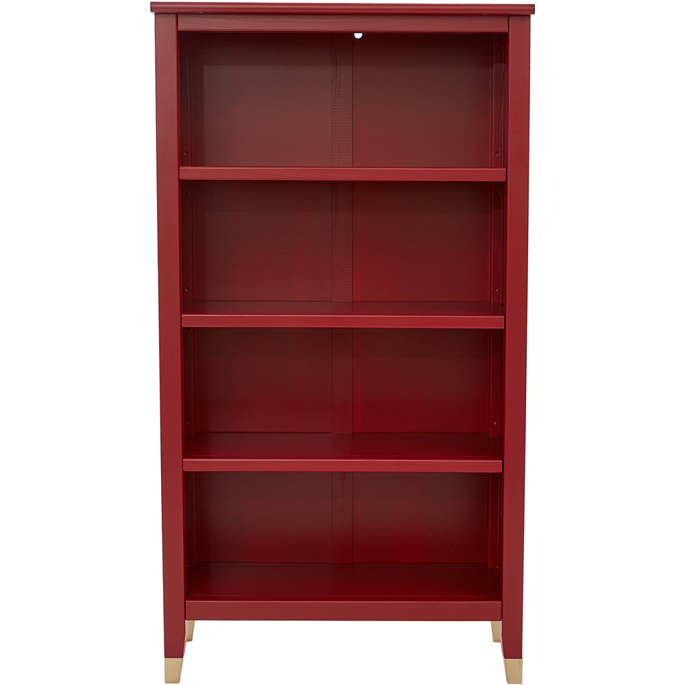 Palazzi 4 Shelves Red Bookcase Image 3