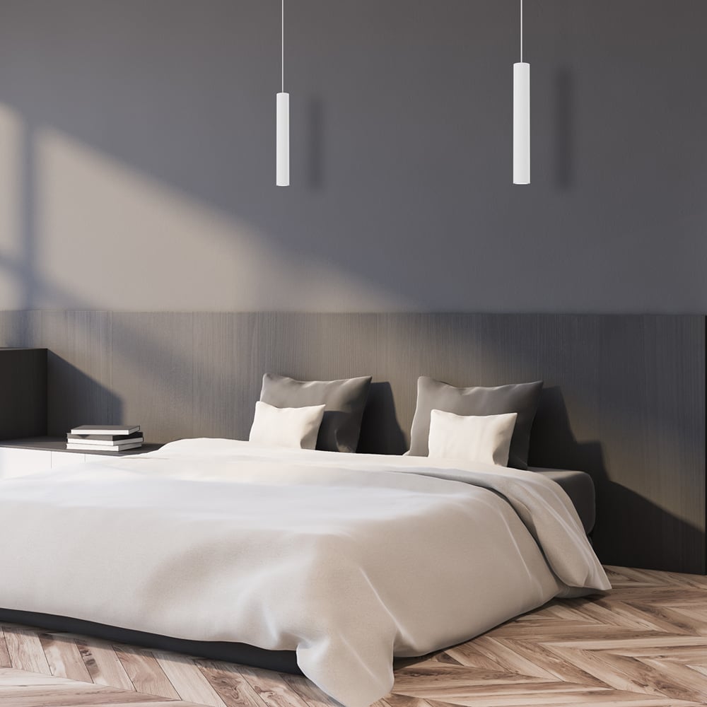Milagro Hudson White Pendant Lamp 230V Image 4