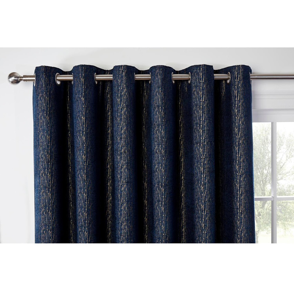 Nova Navy Eyelet Curtain 168 x 229cm Image 2