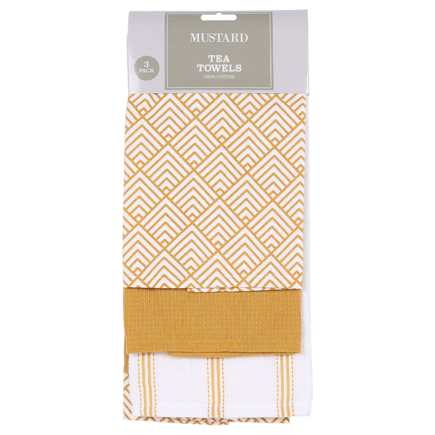 Mustard Tea Towels 3 Pack Image