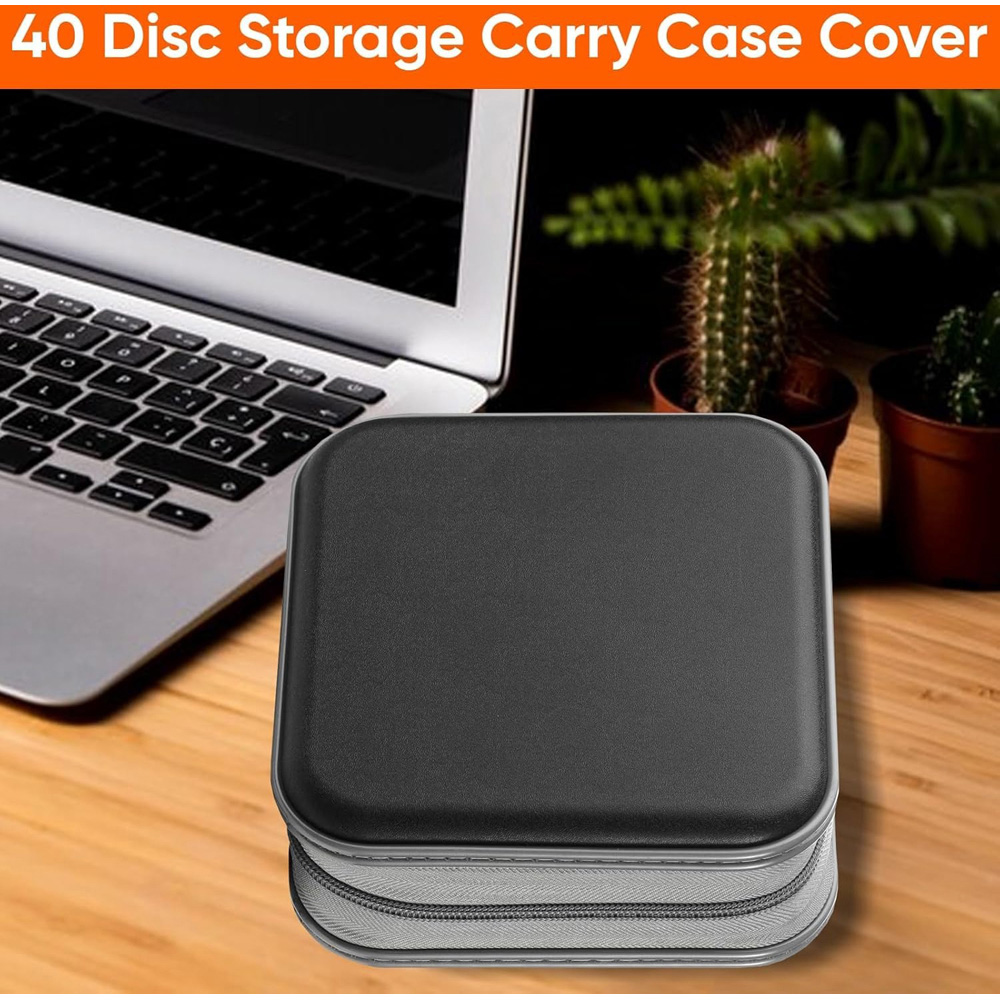 ATEK 40 Disc Black Portable Zipped CD and DVD Storage Case Image 4