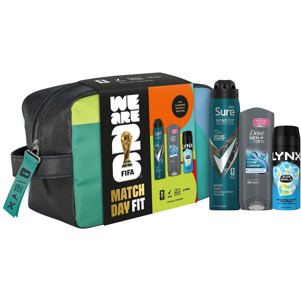 Sure FIFA Match Day Fit Bodywash and Bodyspray with Wash Bag Gift Set for Him Image 2