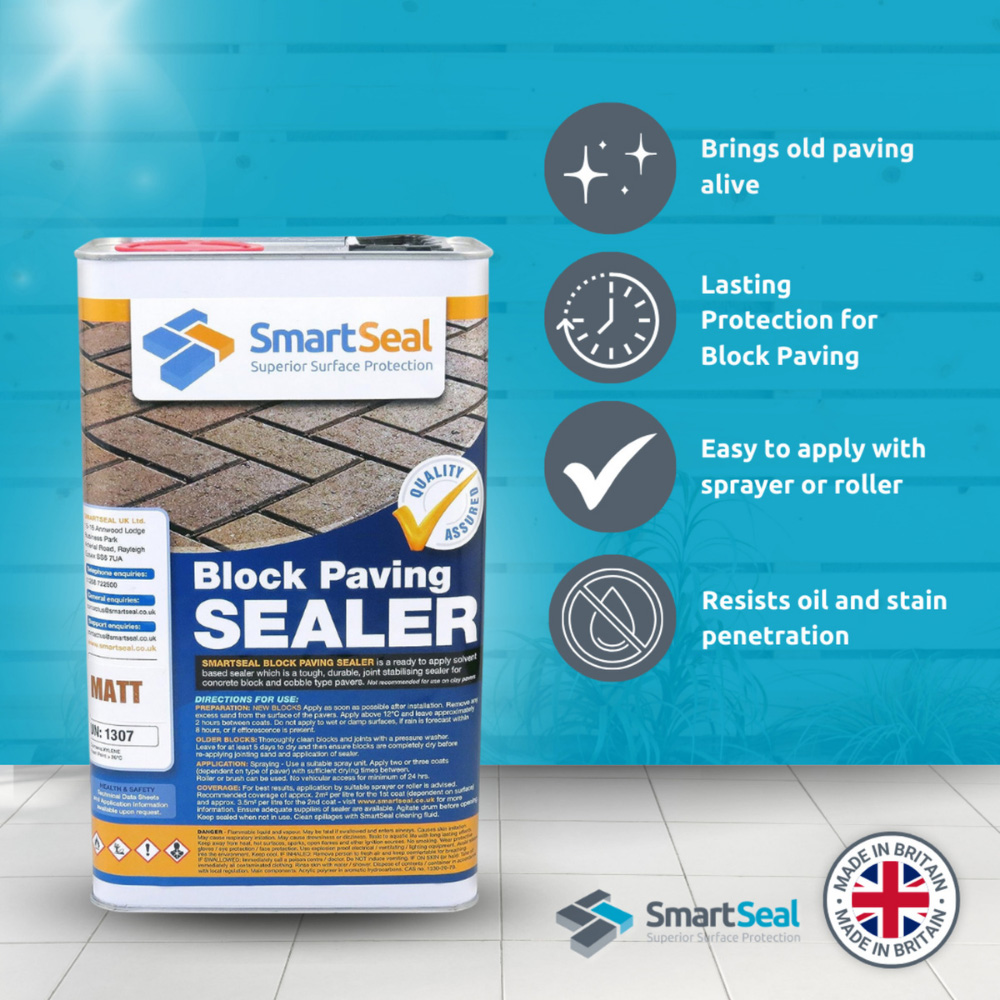 SmartSeal Matt Finish Block Paving Sealer 5L Image 5
