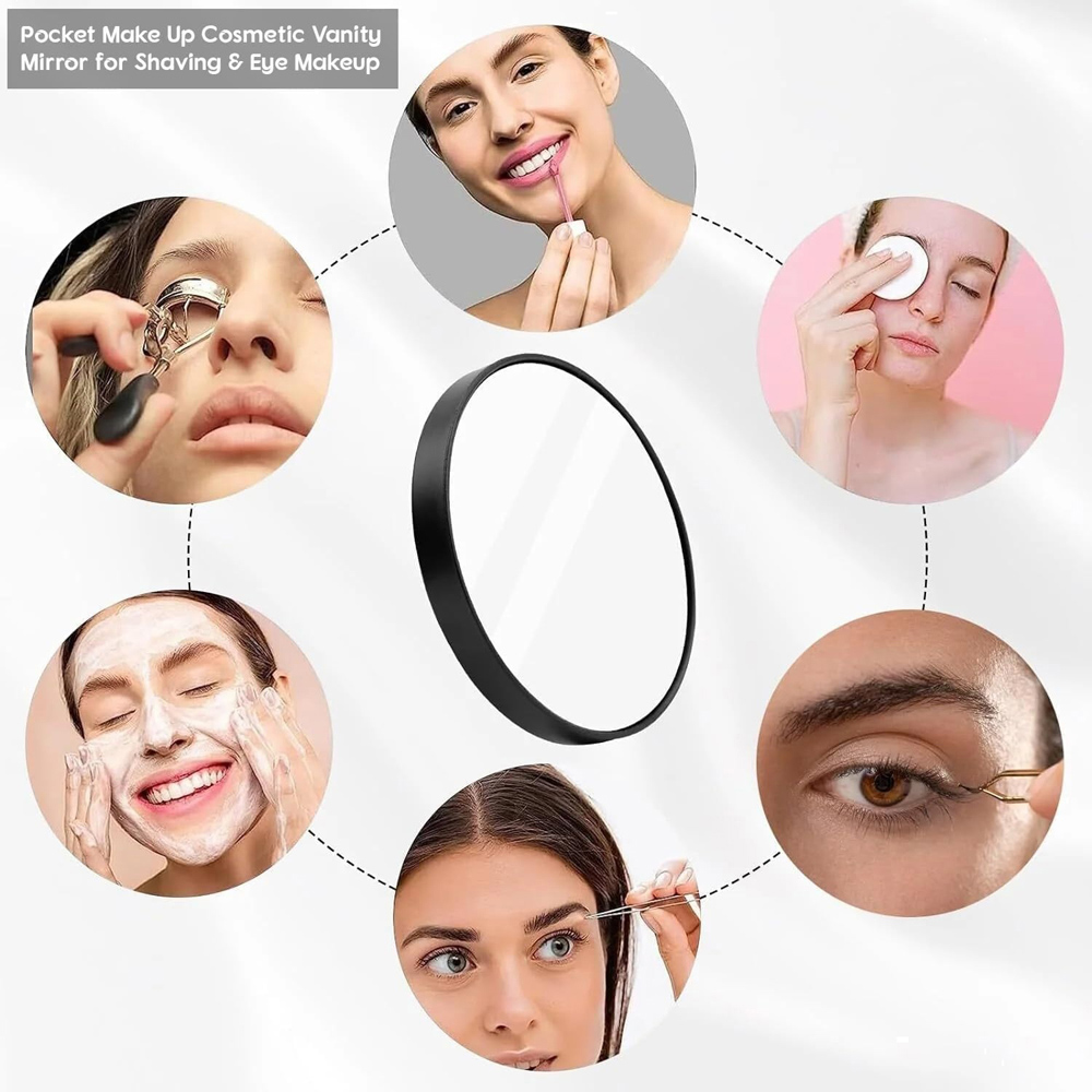 ATEK 20x Portable Magnifying Makeup Mirror with Suction Cups Image 4