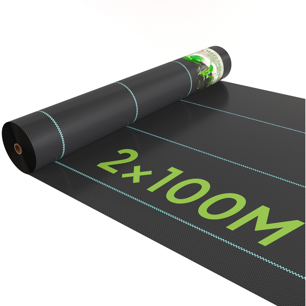 Outsunny 100m Black Heavy Duty Weed Control Membrane Image 4