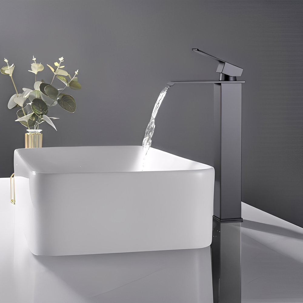 Living and Home Black 304 Stainless Steel Single Handle Basin Mixer Tap Image 7