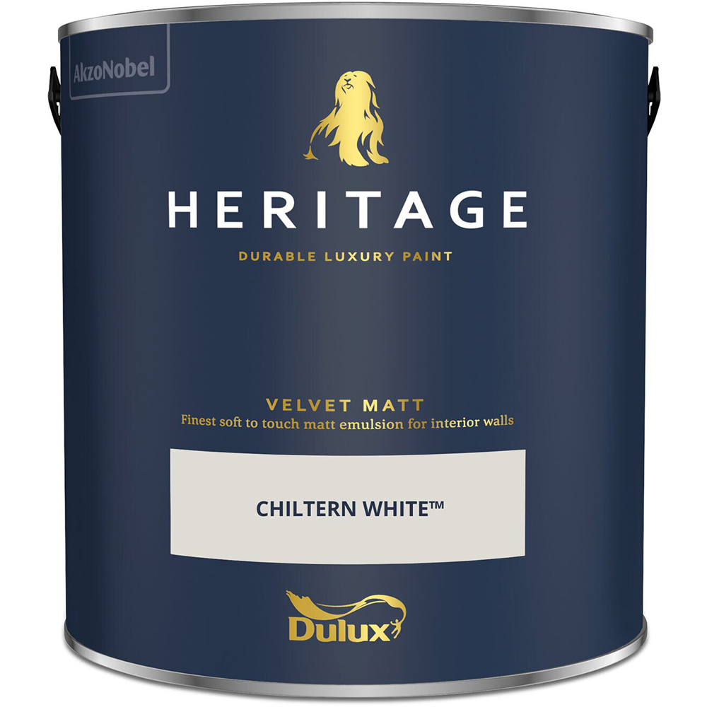 Dulux Heritage Walls and Ceilings Chiltern White Velvet Matt Emulsion Paint 2.5L Image 2