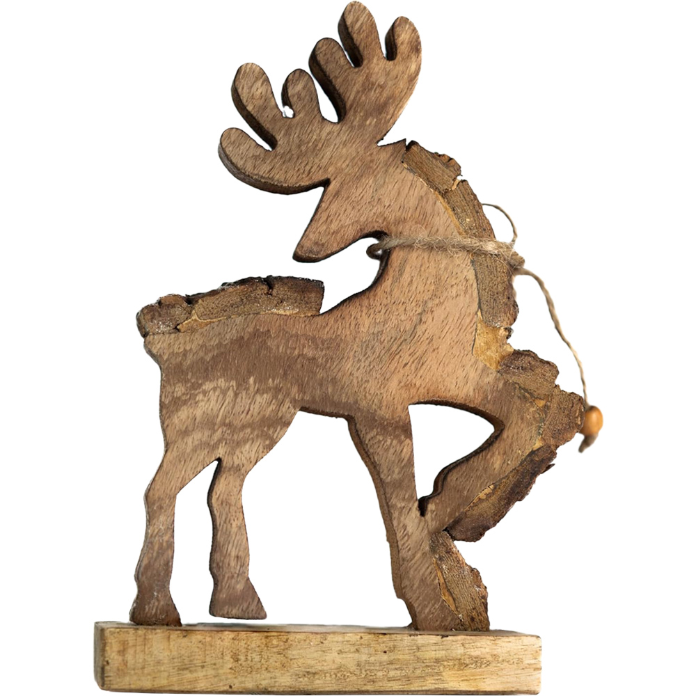 Marco Paul Wooden Reindeer Christmas Decoration Image 1