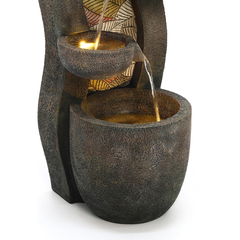 Serenity 4-Tier LED Autumn Falls Water Feature Image 4