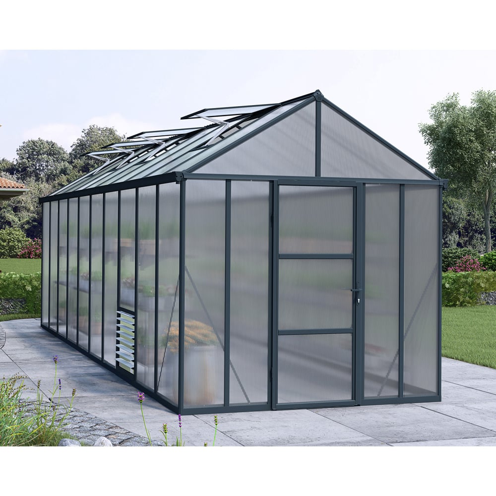 Palram Canopia Glory Grey 8 x 8ft Greenhouse Image 2