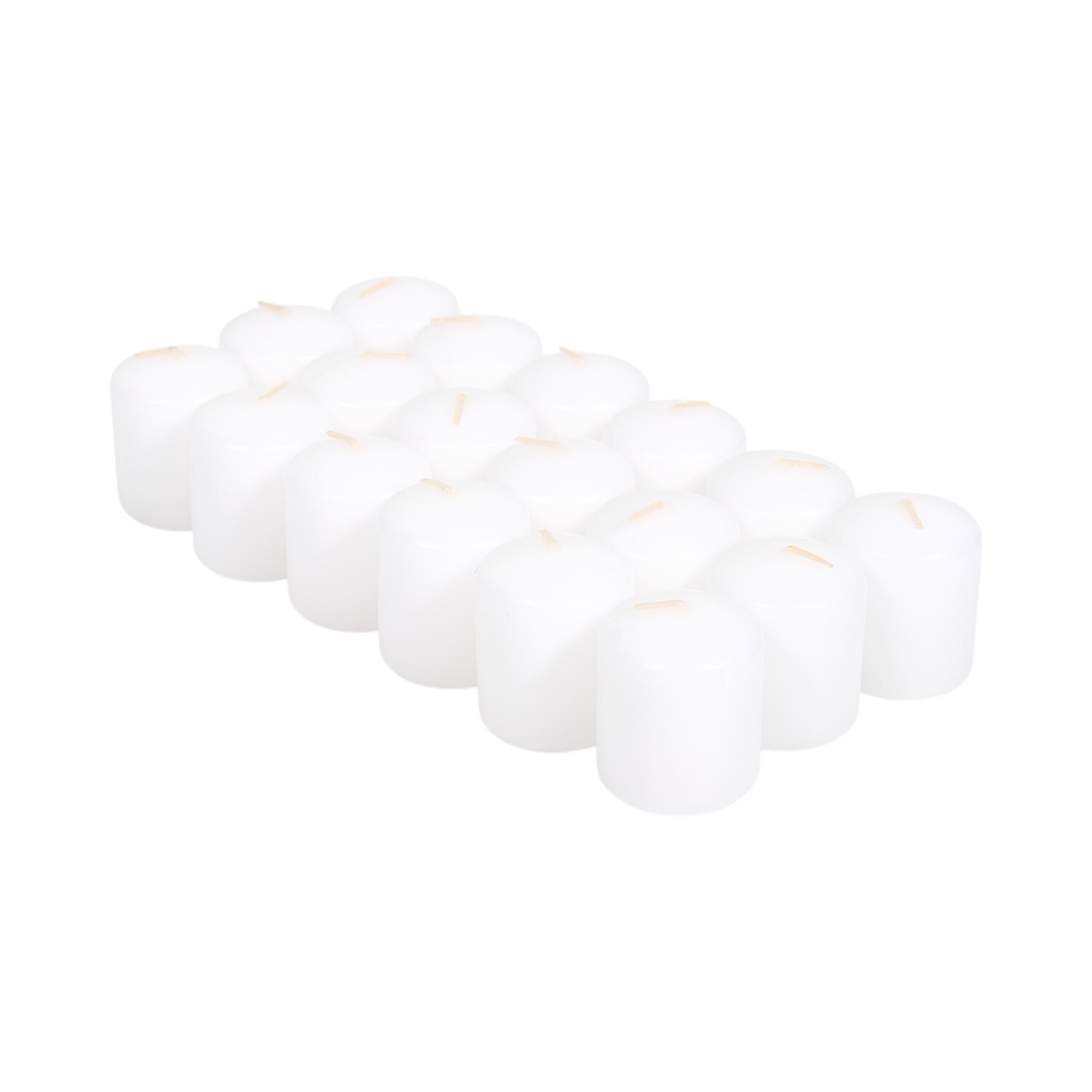 Pack of 20 Votive Candles White Image 1