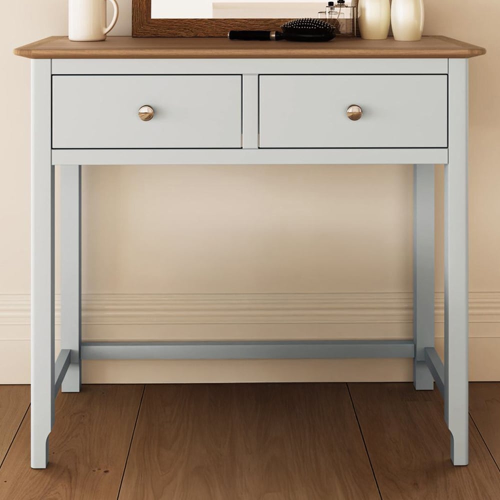 FWStyle Taberno 2 Drawer White Dressing Table Image 1