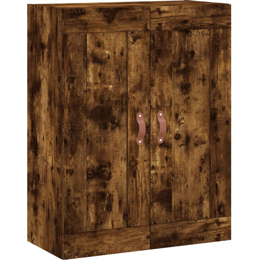 vidaXL 2 Door Brown Smoked Oak Wall Mounted Cabinet 2 Pack Image 4