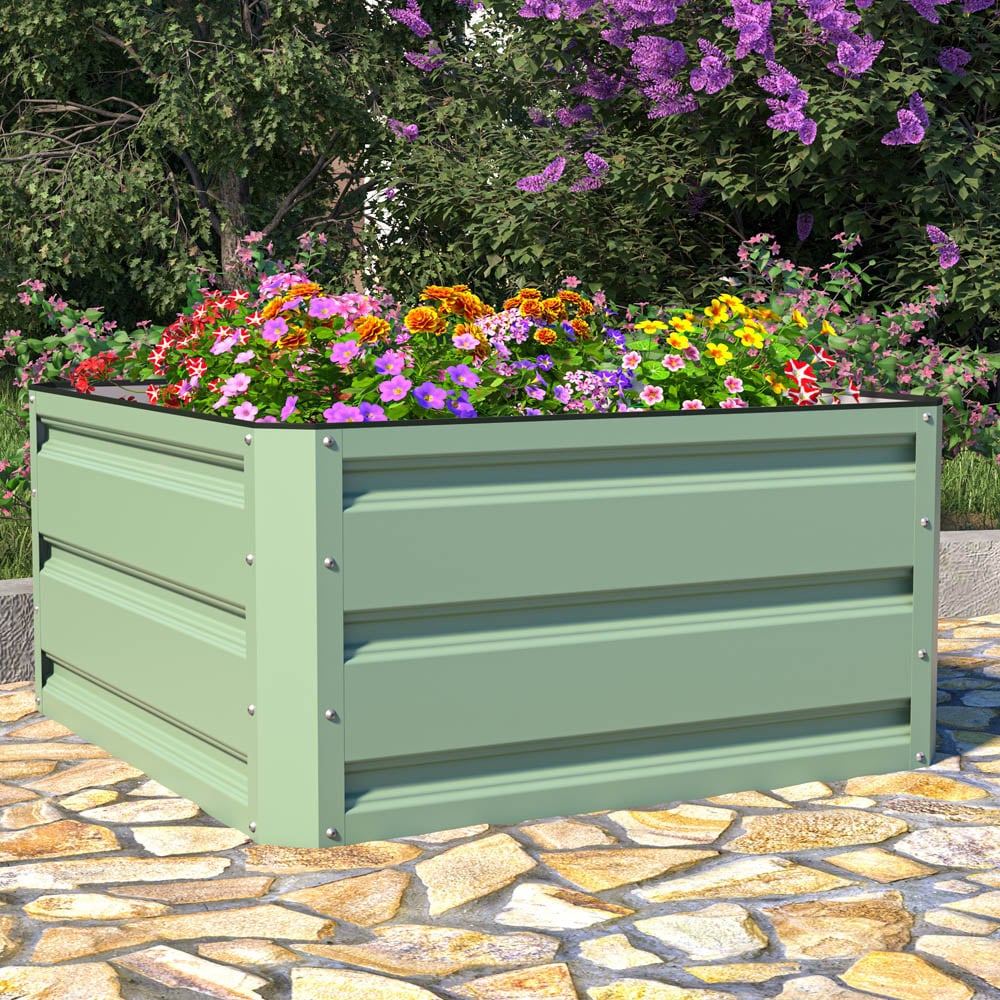 Garden Gear Light Green Metal Raised Garden Bed 60 x 60cm Image 2