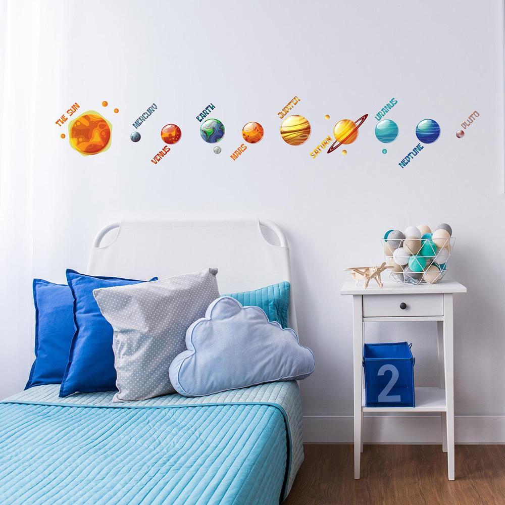 Walplus Colourful Solar System Kids Bedroom Wall Stickers Image 1