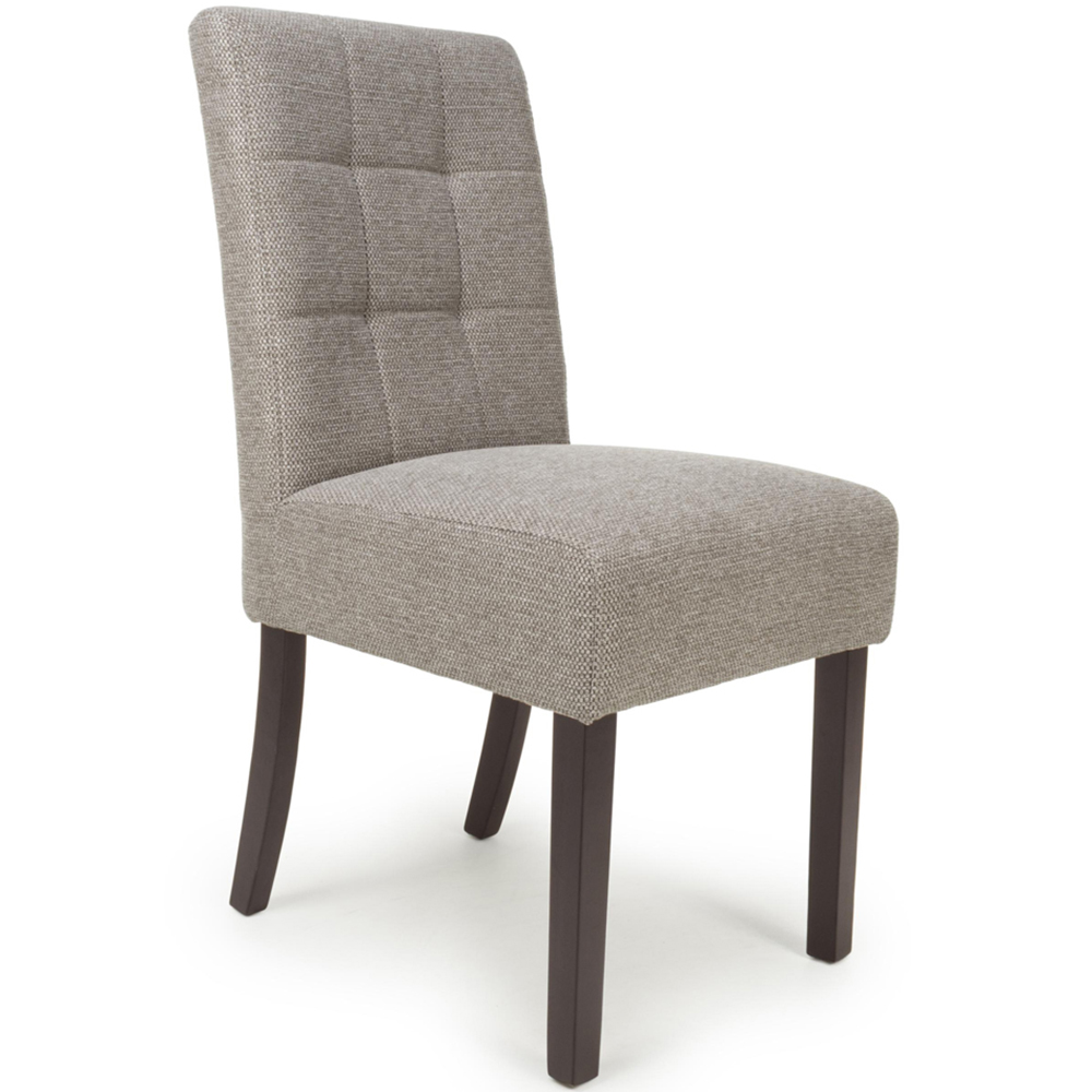 Portland Harlow Mocha Weave Natural Legs Waffle Back Dining Chair Image 2