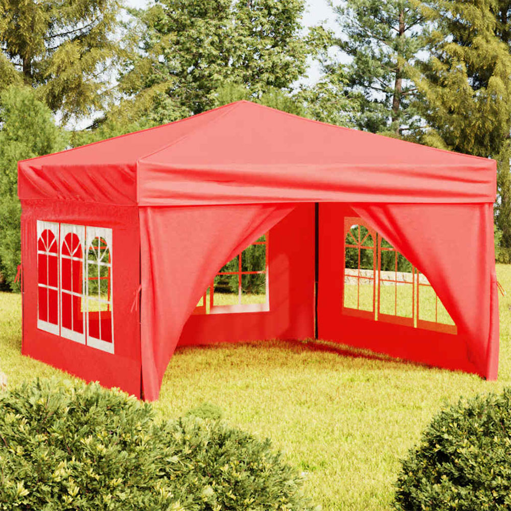 vidaXL 3 x 3m Red Foldable Party Tent Image 1