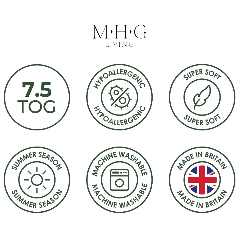 MHG Living Double White Spring Summer Hollowfibre Duvet 7.5 Tog Image 8