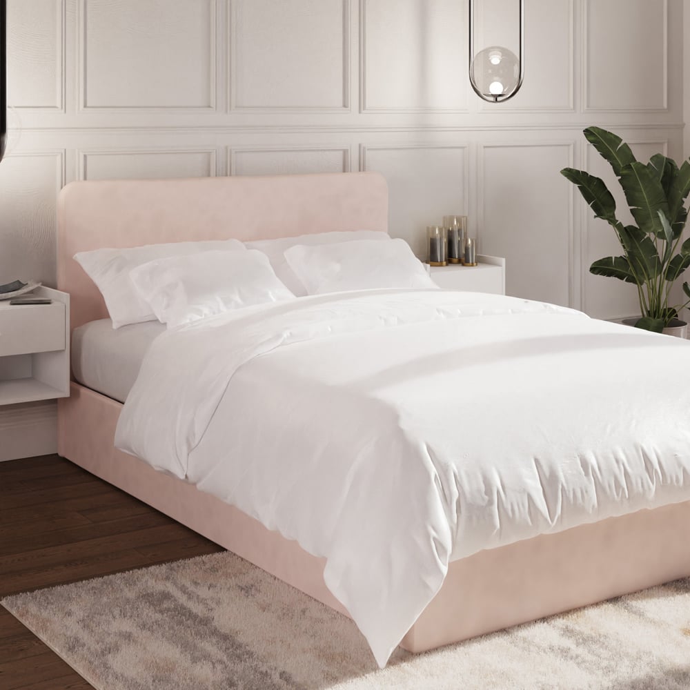 GFW Chiswick King Size Soft Pink Ottoman Bed Image 6