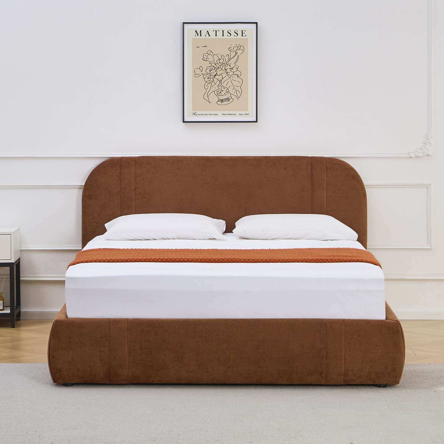 Rhea Ottoman Bed Brown Double Image 2