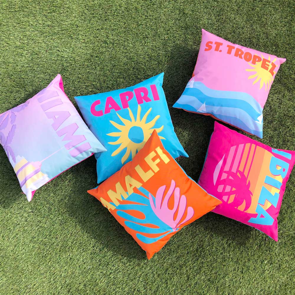 furn. Ibiza Multicolour UV and Water-Resistant Outdoor Cushion Image 5
