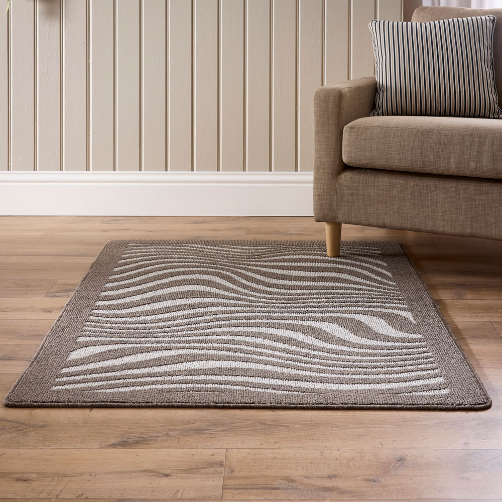 My Mat Sculptured Patterned Waves Non Slip Mat 100 x 150cm Image 2