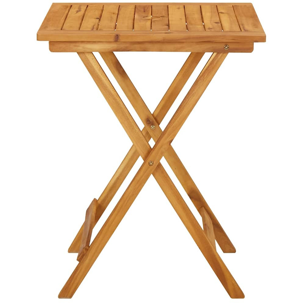 Walplus 2 Seater Natural Solid Acacia Wood Foldable Garden Table Image 4