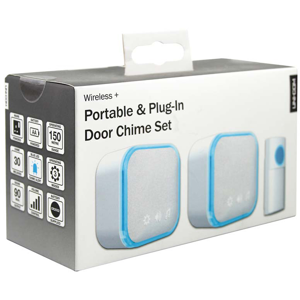 Uni-Com White Portable and Plug In Door Chime Set Image 3