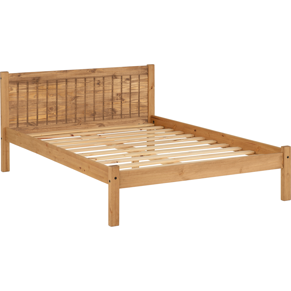 Seconique Maya Small Double Distressed Waxed Pine Bed Image 2