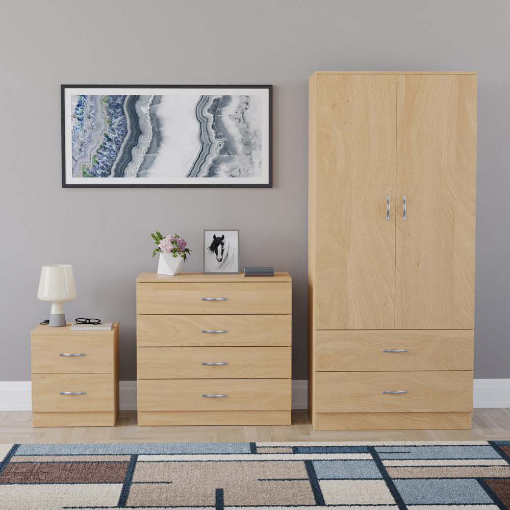 VIDA DESIGNS Riano Pine 3 Piece Bedroom Furniture Set Image 2