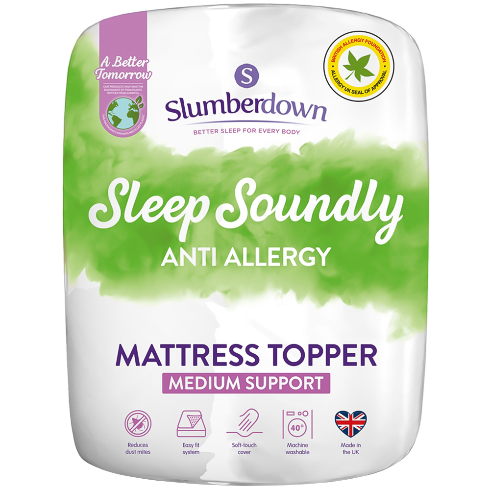 Slumberdown Single Sleep Soundly Anti Allergy Mattress Topper Image 1