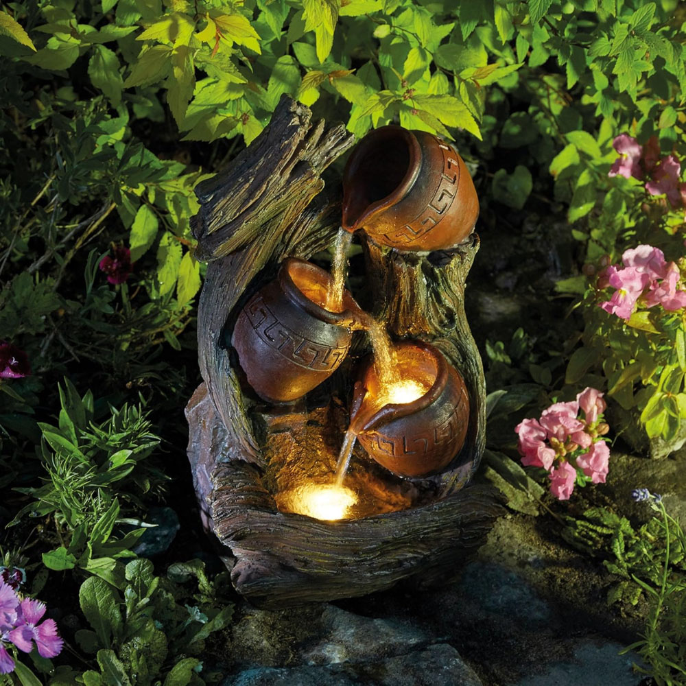 Serenity Tipping Pots LED Water Feature Image 2
