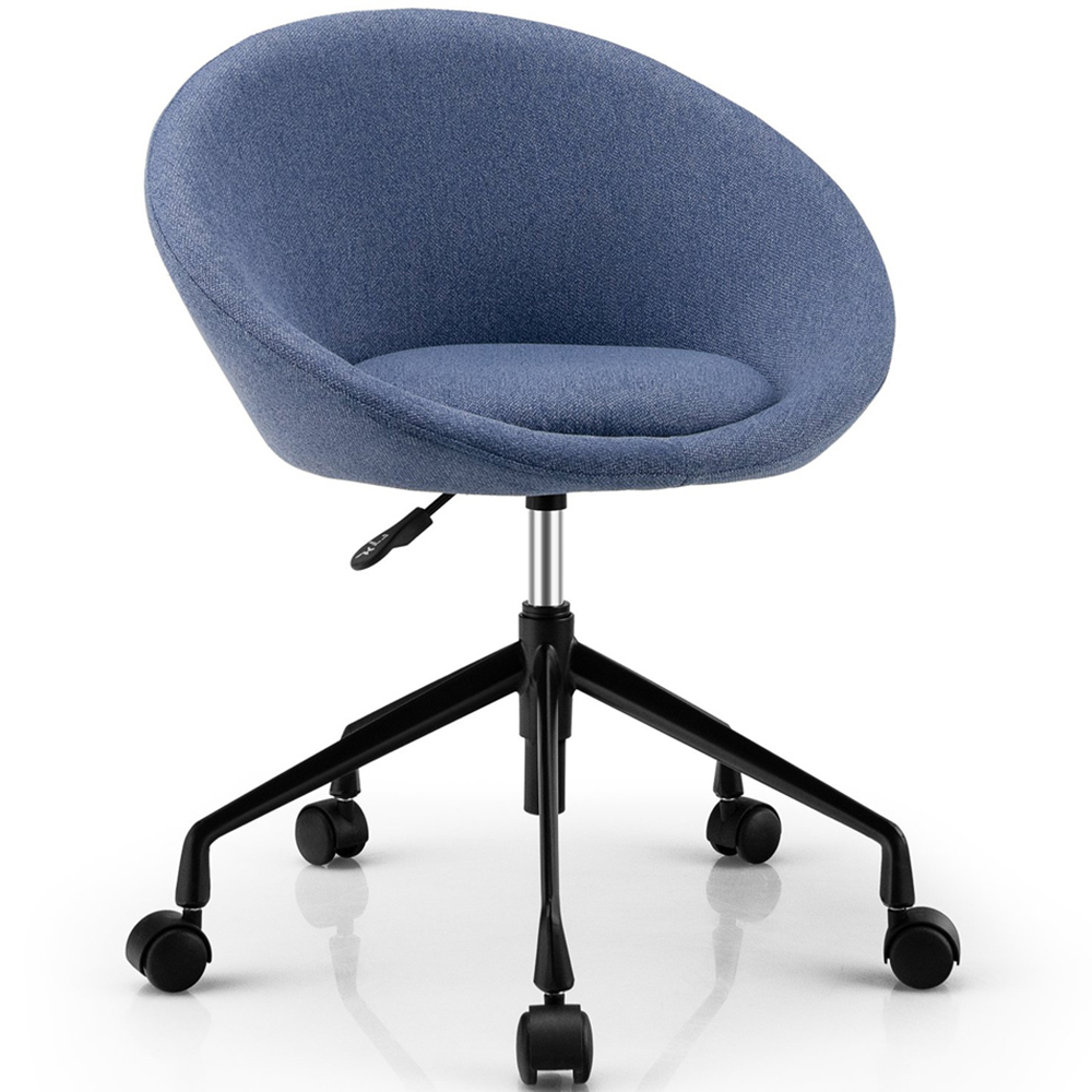 Costway Blue Modern Height Adjustable Swivel Accent Chair Image 2