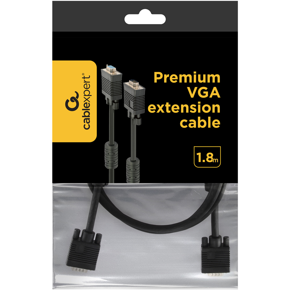 Cablexpert 1.8m Premium Dual Shielded VGA Extension Cable with Ferrite Cores Image 2