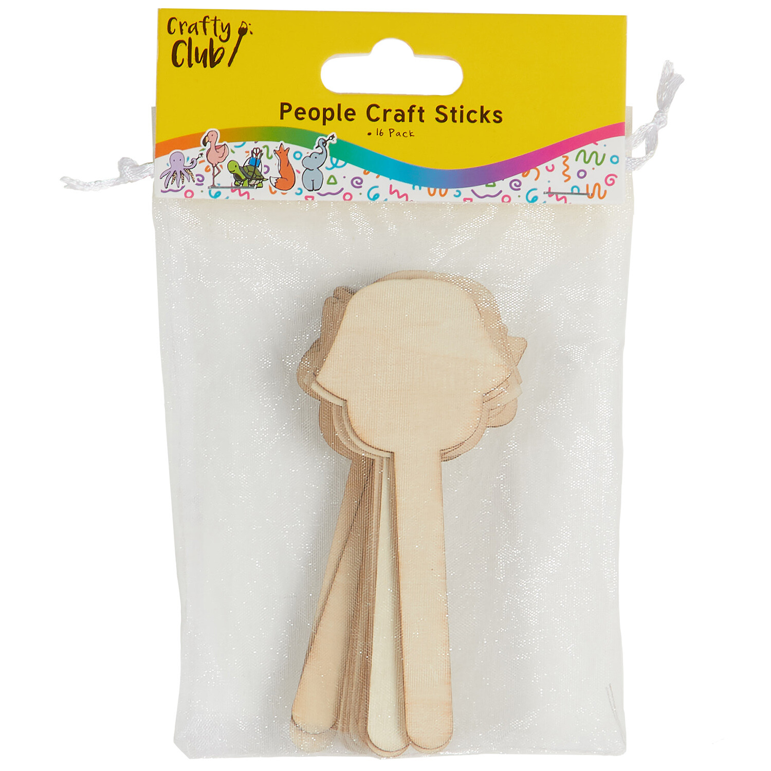 150 Pcs People Craft Sticks 5.3" Jumbo People Shaped Craft
