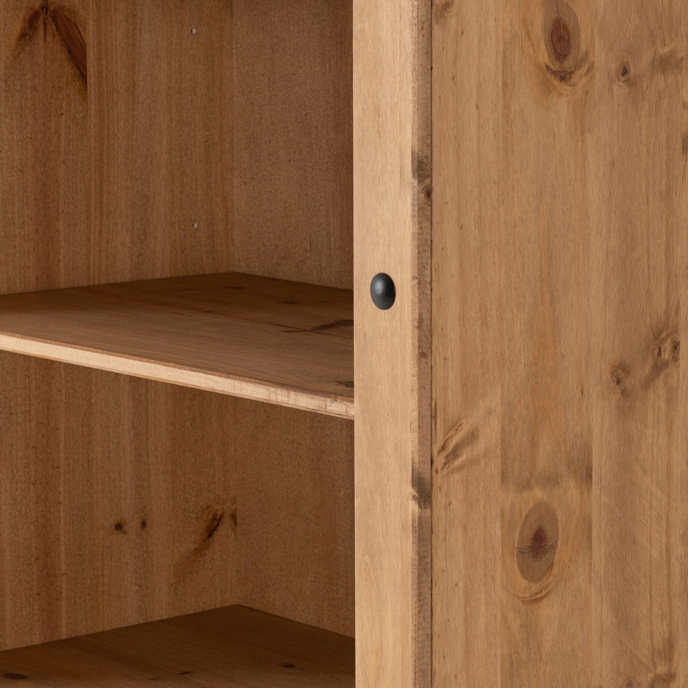 Seconique Corona 5 Shelf Distressed Waxed Pine Tall Bookcase Image 5