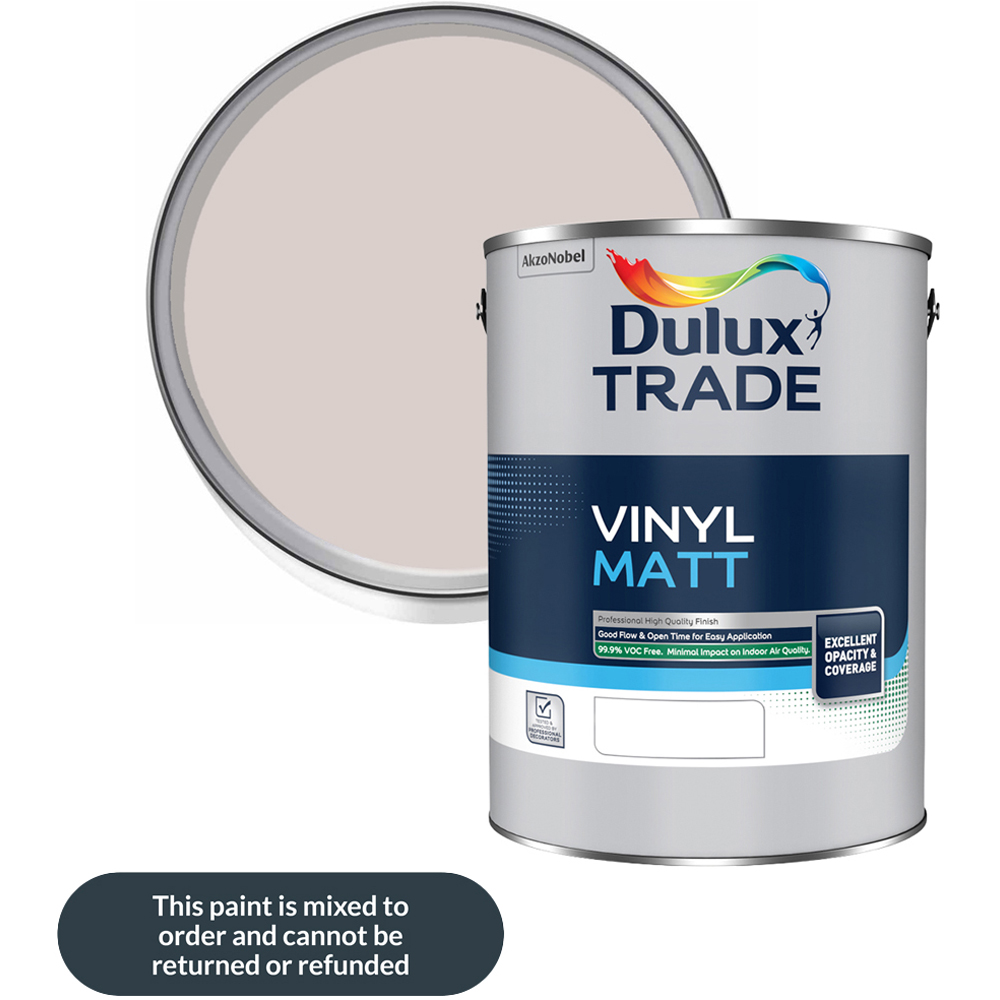 Dulux Trade Mellow Mocha Walls and Ceilings Vinyl Matt Paint 5L Image 1
