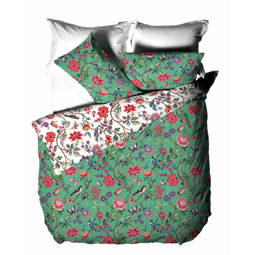 furn. Pomelo Tropical Double Verdi Duvet Set Image 4