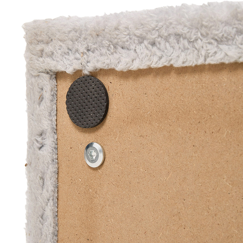 H&O Direct 4 Tier Pet Stairs with Soft Flannel Fabric and Hanging Ball Image 5